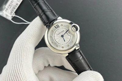 Cartier Ballon Bleu De 33mm Japan Automatic Movement Sapphire Glass Diamond Scales budget-friendly fake watches USA